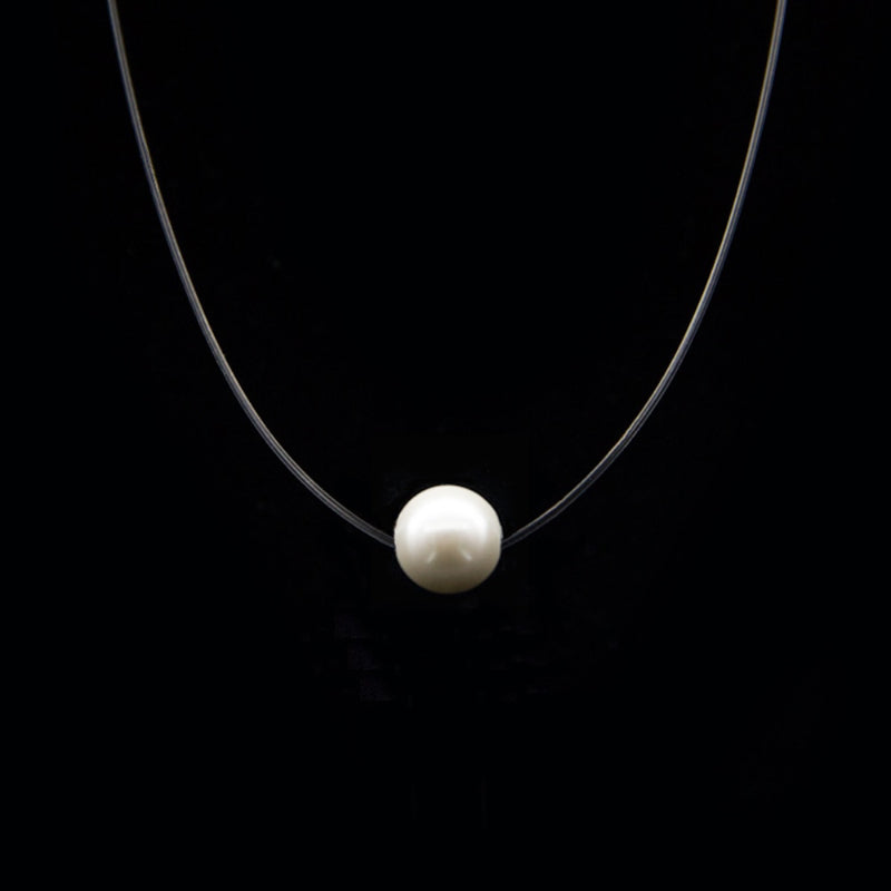 Transparente Kette mit exquisiter Halskette mit Zirkonia-Anhänger