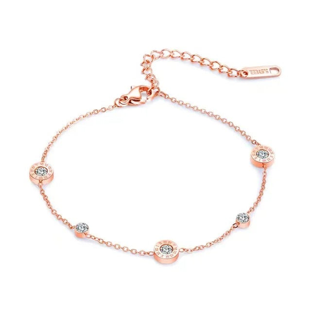 Carmiora - Kristallarmband mit römischen Ziffern
