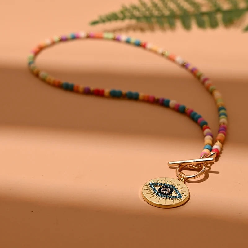 Chavri - Vibrierende Charme bunte Halskette