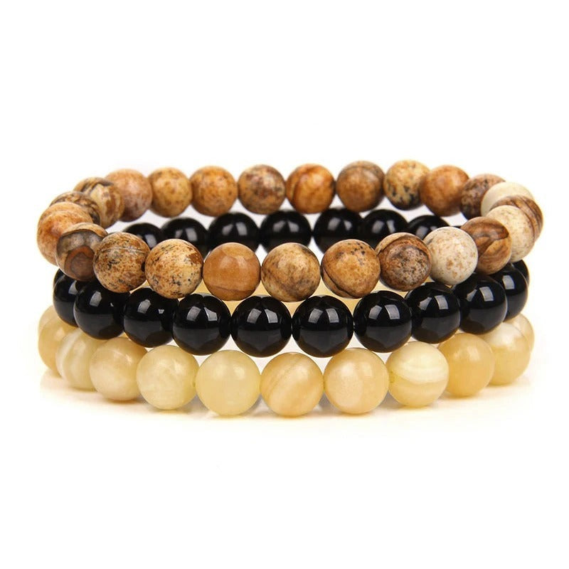 Carmiora - Naturstein-Armband-Set