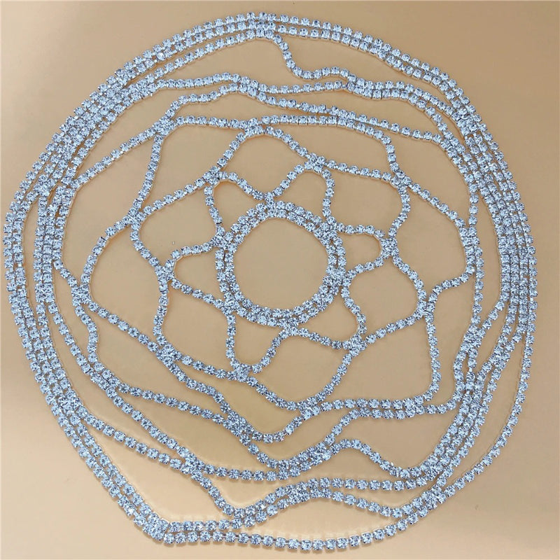 Hohl Strass Mesh Kopfschmuck Hochzeit Kopf Kette Schmuck