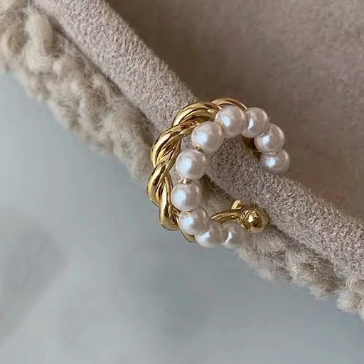 Carmiora - Eleganter Twist-Perlenohrring