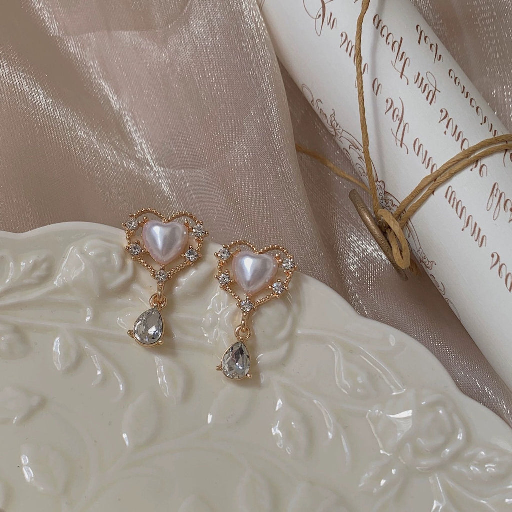 Vintage Herz Ohrringe - Carol