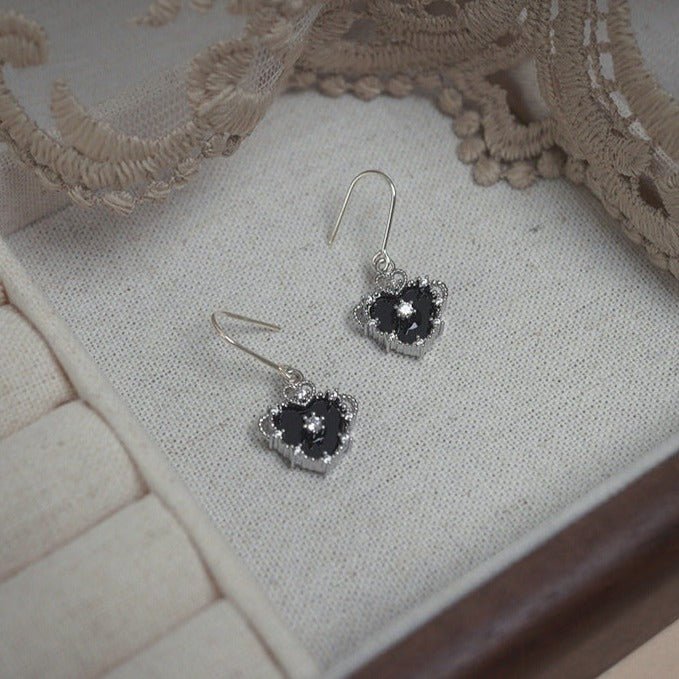 Vintage Herzohrringe (massives Silber)