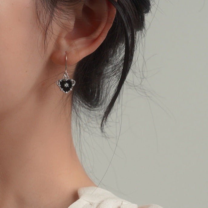 Vintage Herzohrringe (massives Silber)