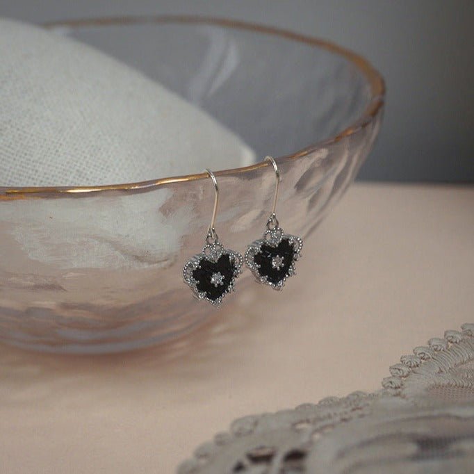 Vintage Herzohrringe (massives Silber)