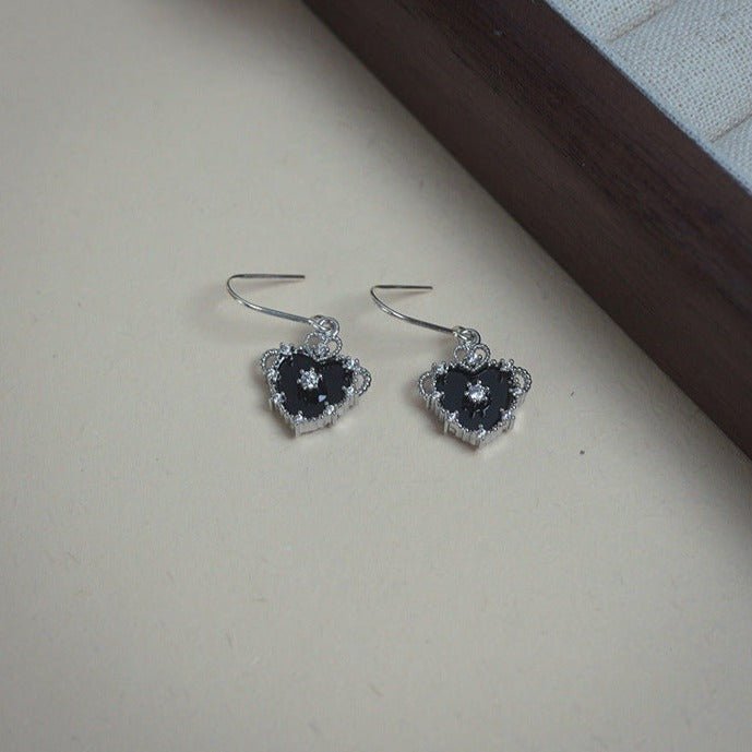 Vintage Herzohrringe (massives Silber)