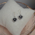 Vintage Herzohrringe (massives Silber)