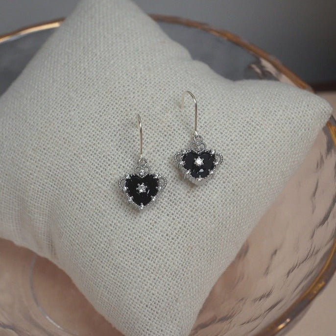 Vintage Herzohrringe (massives Silber)