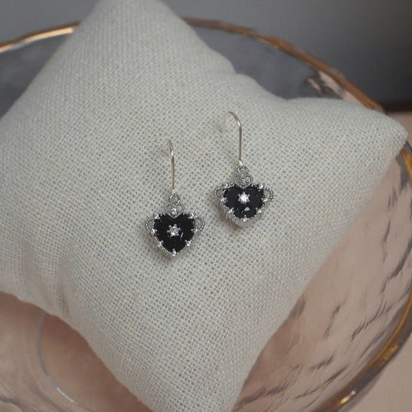 Vintage Herzohrringe (massives Silber)