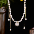 Vintage Herz Perlen Choker - Jane