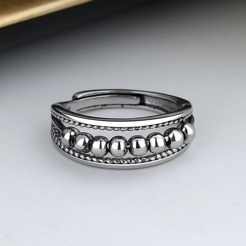 Vintage Silber Spinning Fidget Ring
