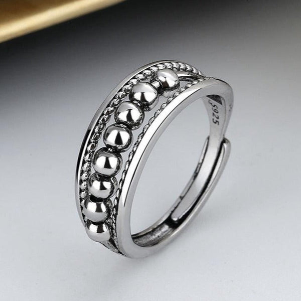 Vintage Silber Spinning Fidget Ring