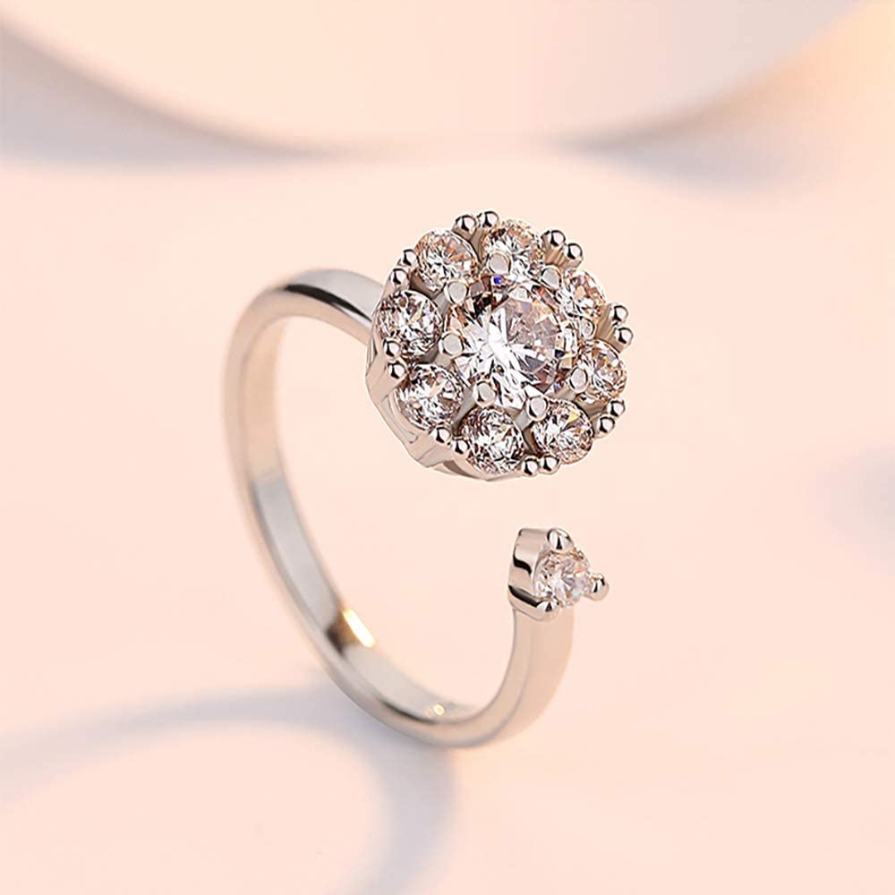 Wyn Zirkon Blumen Zappelring