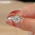 Echte Moissanite-Ring für Frauen, GRA-zertifiziert, D-Farbe VVS1-Labordiamant, 925er Silber, Verlobungs- und Hochzeitsband-Schmuck