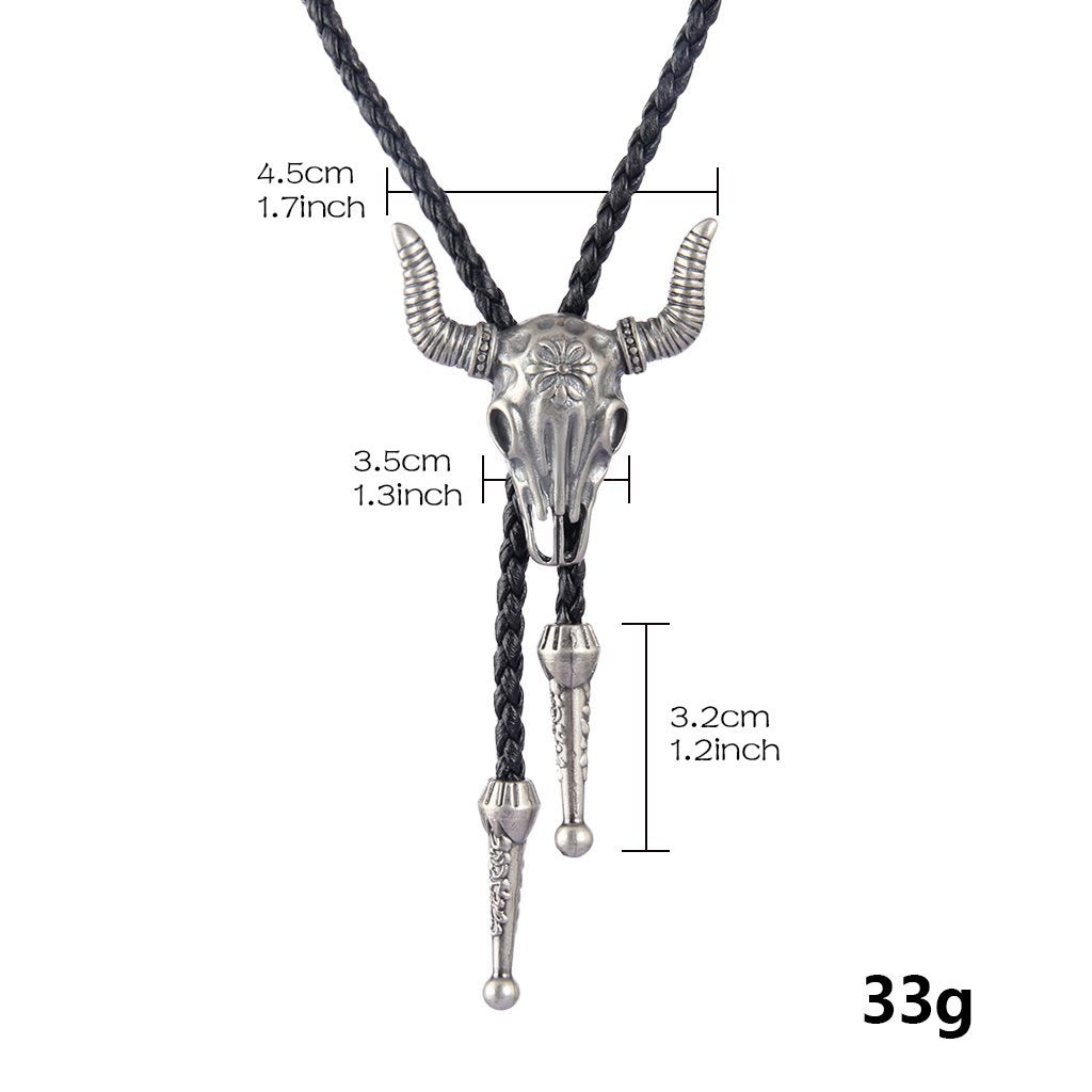 Cowboy Leder Krawatte Western Halskette