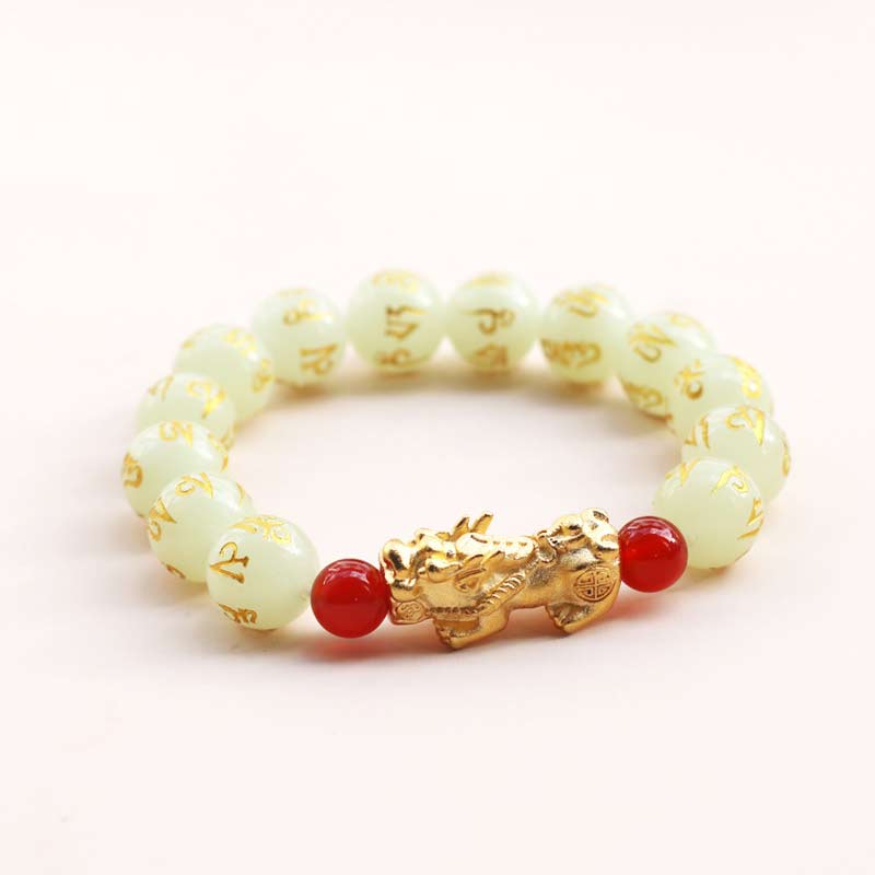 Chavri FengShui Lucky Pixiu Glowstone Reichtumsarmband