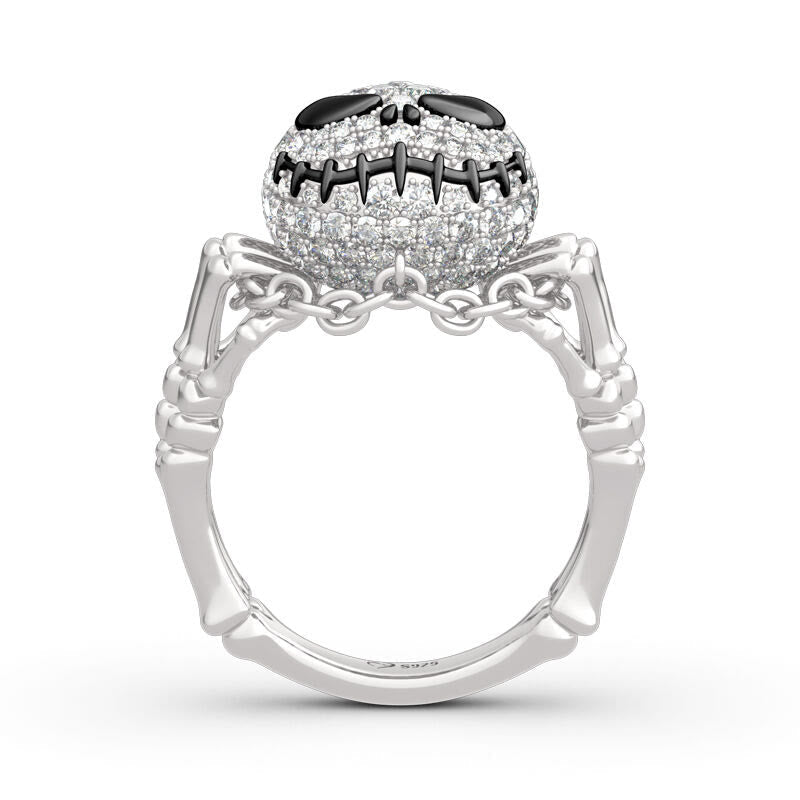 Kürbisking -Schädel -Design -Ring