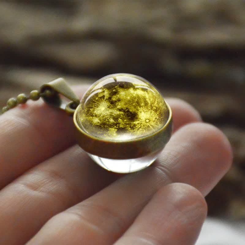 Farben Mondglas Kugel Halskette