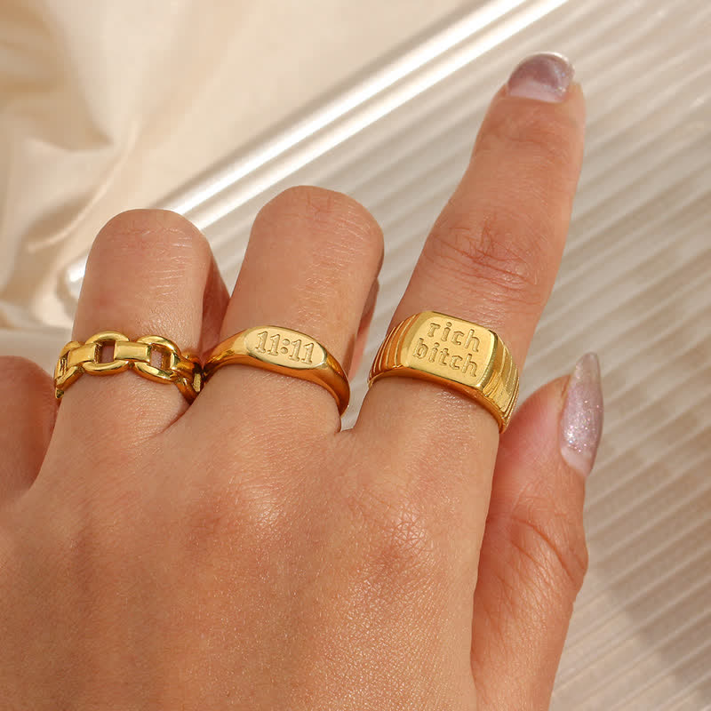 11 11 Engelsnummer Zierkette Und Ring