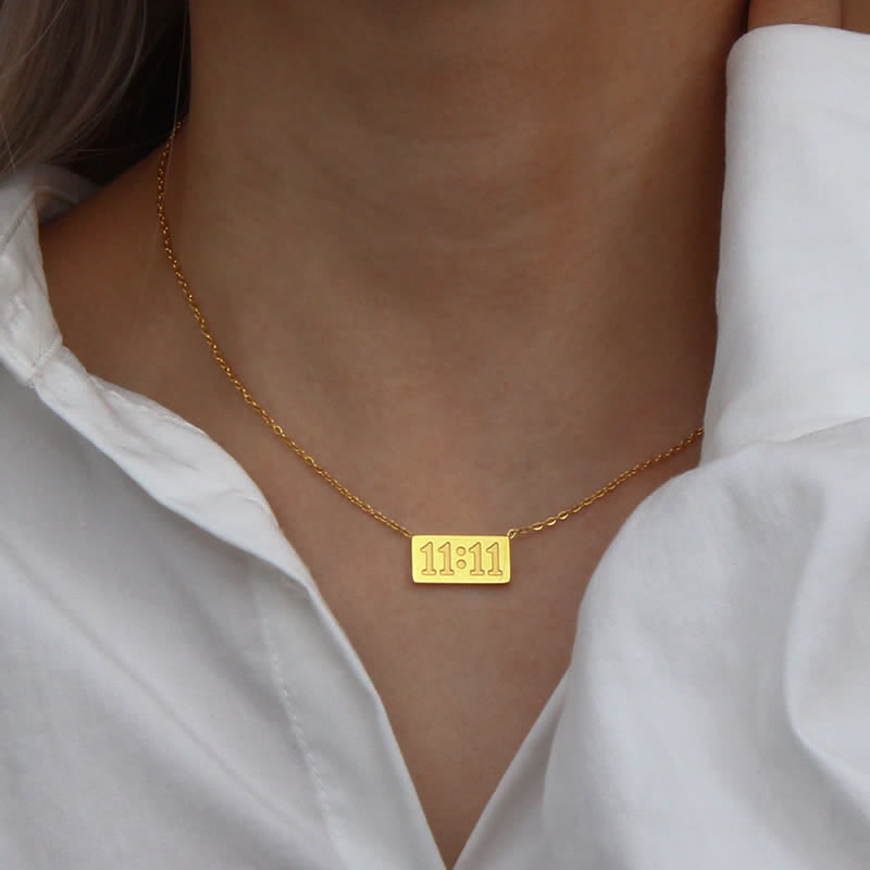 11 11 Engelsnummer Zierkette Und Ring