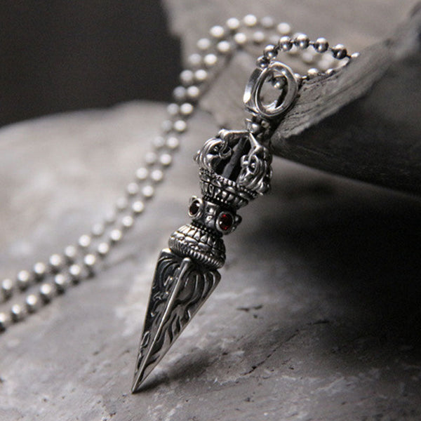 Chavri 925 Sterling Silber Vajra spirituelle Kraft Halskette Anhänger