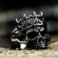 Klassischer Edelkronschädel Edelstahlring