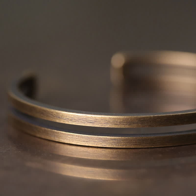 Chavri Rustikales Kupfer-Glücks-Wikinger-Manschettenarmband