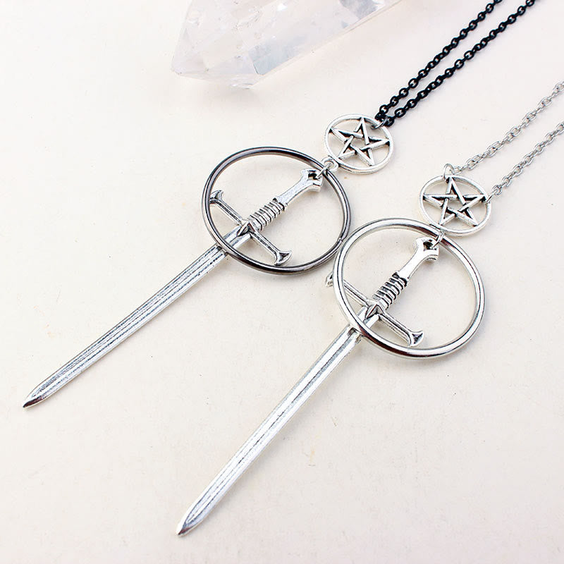 Free Heute Witch S Rites Pentagram Anhänger Die Heilige Schwertkette