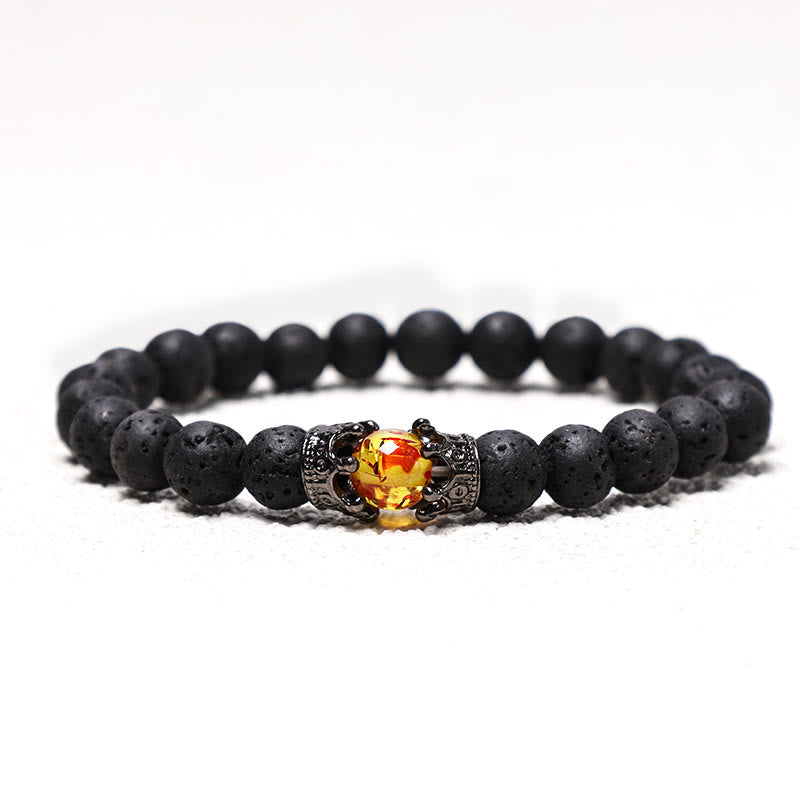 Chavri Naturstein King&Queen Crown Healing Energy Beads Paar Armband