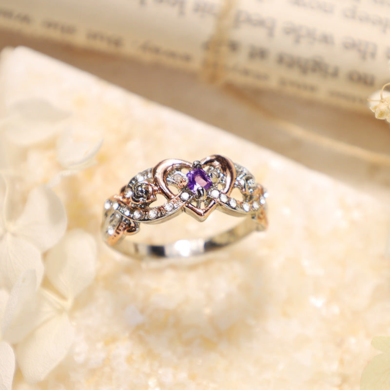 Februar Amethyst Birthstone Ring