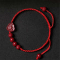 Chavri Lachender Buddha Avalokitesvara Zinnober-Segen-Armband