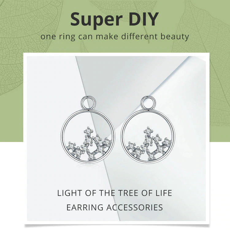 925 Sterling Silber Sprudeln Kubische Zirkonia  Runde Ohrringe