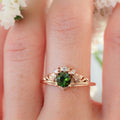 Alexandrite Emerald Natürlicher Kristallring