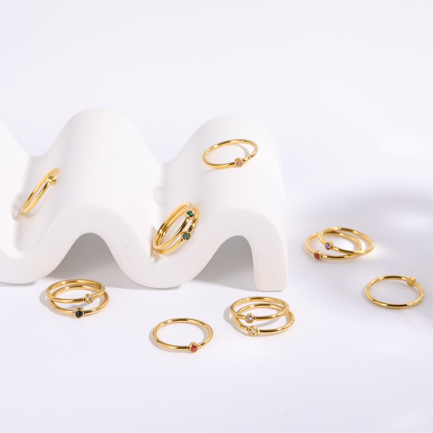 Geburtsstein 12 Monate Geburtsschlanker Ring