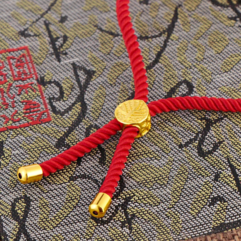Chavri Wealth Attractor Rotes Achat-Pixiu-Armband mit roter Schnur