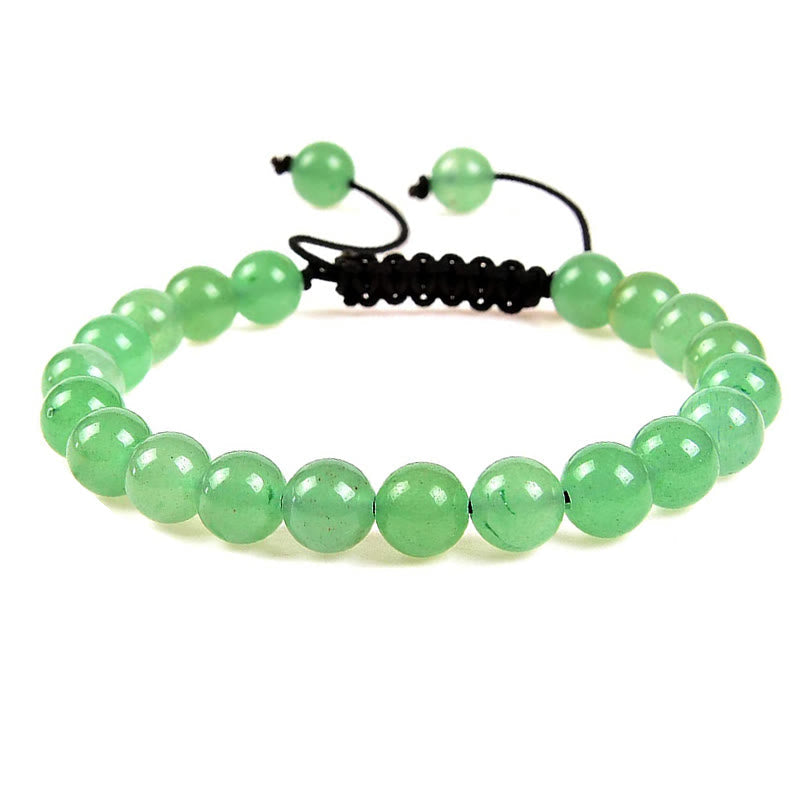Chavri Natürliche Heilkraft Edelstein-Kristallperlen, Unisex, verstellbares Makramee-Armband