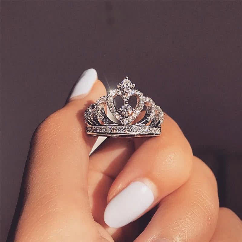 Creative Crown Design Zirkon Ring