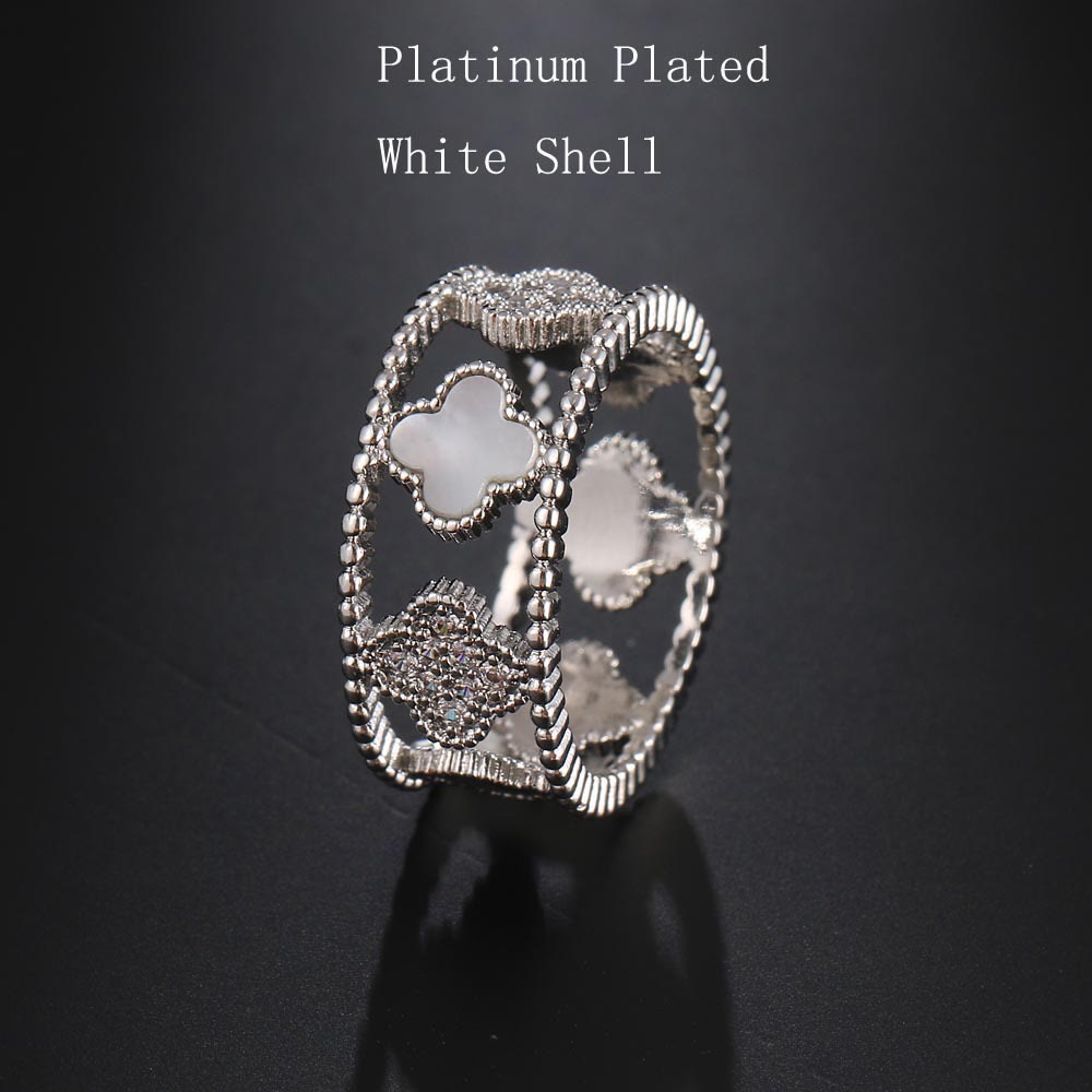 Kreativer Vier Blattklee Lucky Ring