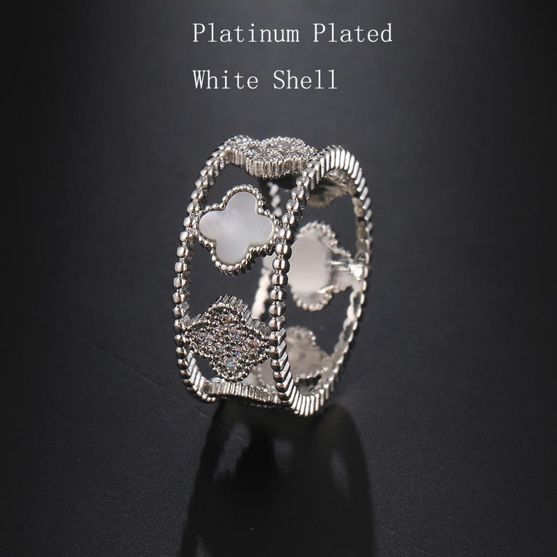 Kreativer Vier Blattklee Lucky Ring