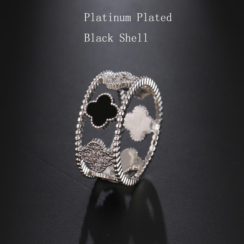 Kreativer Vier Blattklee Lucky Ring