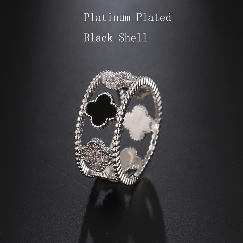 Kreativer Vier Blattklee Lucky Ring