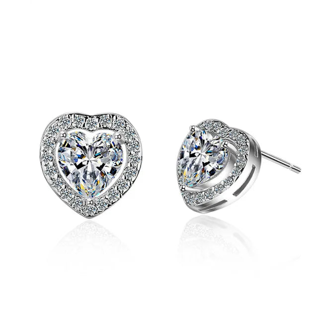 Zertifizierte Moissanit Ohrringe aus 925er Sterlingsilber - 1 Paar Ohrringe für Frauen