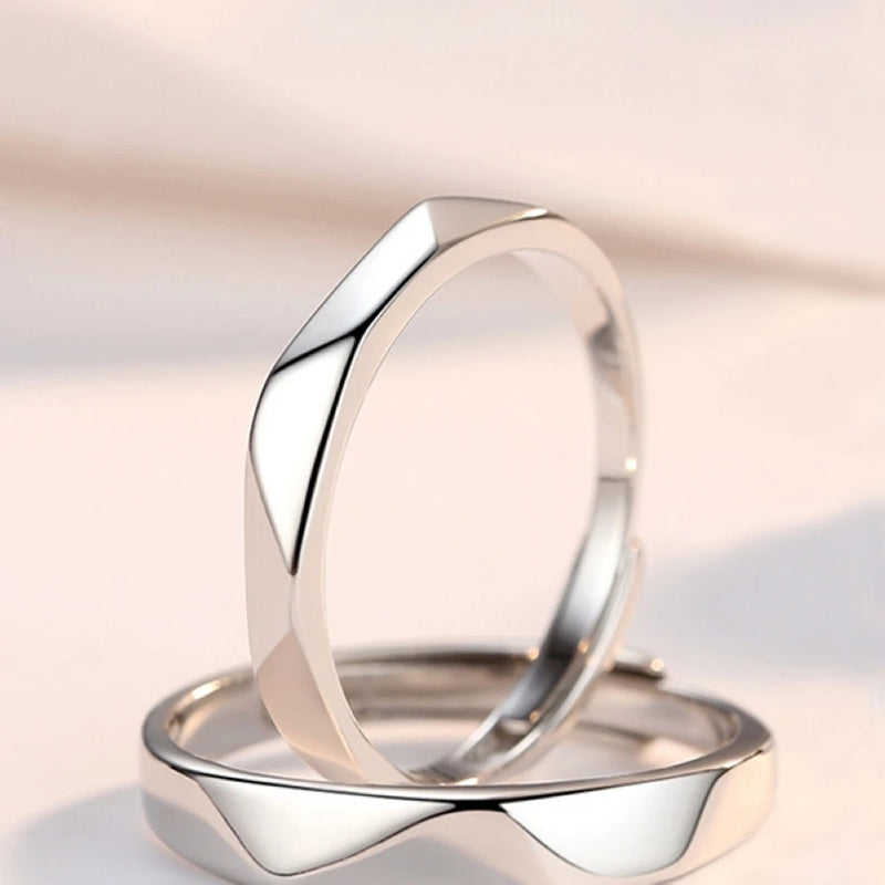 Paar Kupferplattierte Platin Sechs-Krallen-Multikristall-Rautenpaar-Ring Herren Breite 3,8mm Finger Schmuck Großhandel Kostenloser Versand