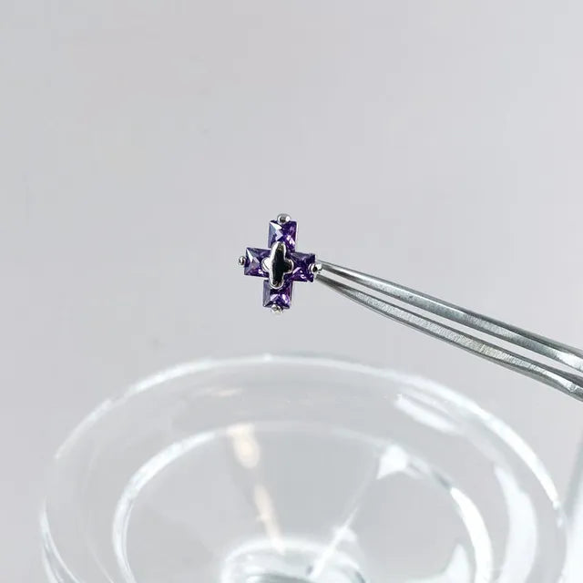 Hochwertige Edelstahl Ohrstecker mit Zirkonia - 1 Zirkonia