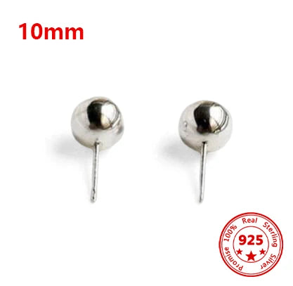 Attraktiver 925 Sterling Silber Ohrring - 8mm