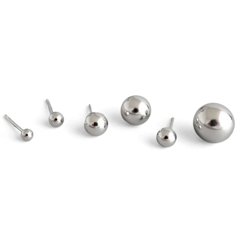 Attraktiver 925 Sterling Silber Ohrring - 8mm