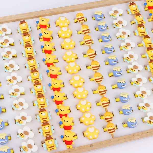 Mode Schöne Bunte Bären Frösche Harz Damenring Mädchen Niedlicher Lustiger Tierfingerschmuck Partygeschenk Gemischter Stil