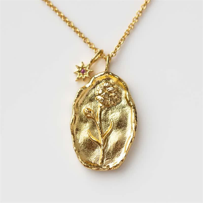 Delicate Edelstahl -Geprägte Halskette