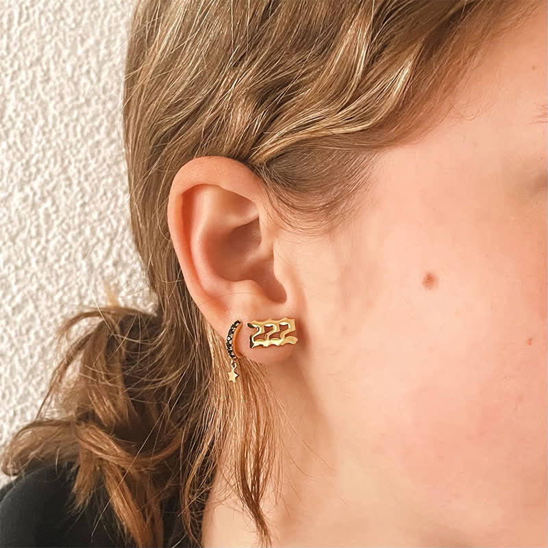 Engelszahl Minimalistische Ohrringe